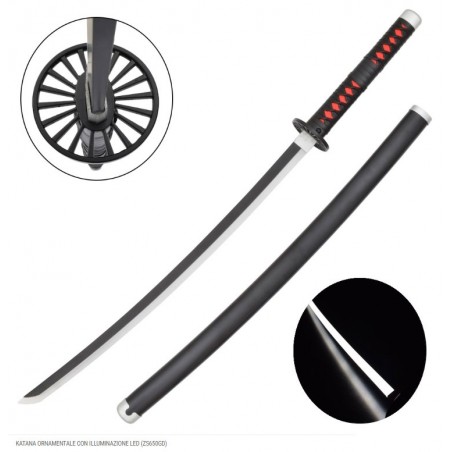 DEMON SLAYER TANJIRO KAMADO KATANA A LED REPLICA 104CM