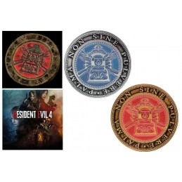 FANATTIK RESIDENT EVIL 4 SET OF TWO TOKENS METAL REPLICA