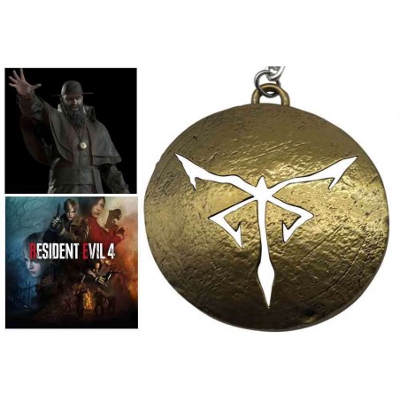 RESIDENT EVIL 4 BITORES MENDEZ MEDALLION NECKLACE COLLANA REPLICA