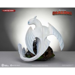 DREAMWORKS DRAGONS LIGHT FURY MASTER CRAFT STATUA RESINA FIGURE BEAST KINGDOM