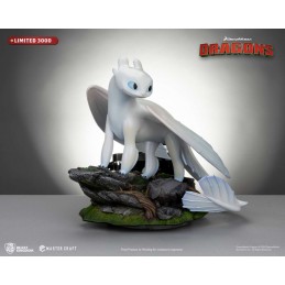 DREAMWORKS DRAGONS LIGHT FURY MASTER CRAFT STATUA RESINA FIGURE BEAST KINGDOM