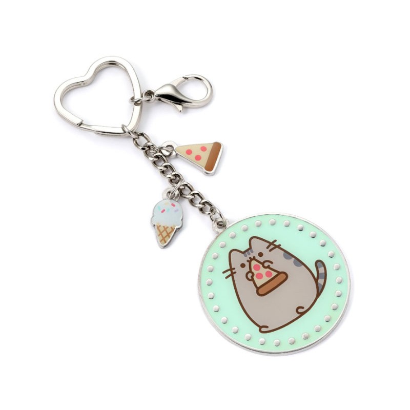 CARAT PUSHEEN THE CAT METAL KEYCHAIN WITH CHARMS