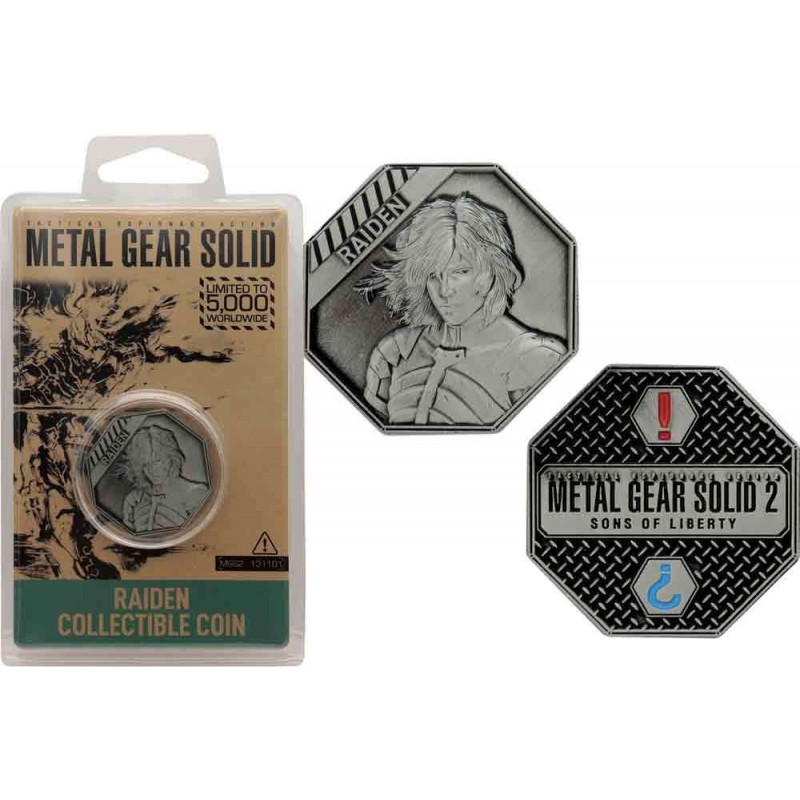 METAL GEAR SOLID 2 RAIDEN METAL COLLECTIBLE COIN REPLICA MONETA FANATTIK