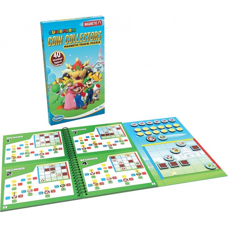 RAVENSBURGER SUPERMARIO COIN COLLECTORS MAGNETIC TRAVEL PUZZLE ITALIAN BOARDGAME