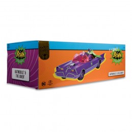 DC RETRO BATMAN '66 BATMOBILE CON JOKER ACTION FIGURE MC FARLANE