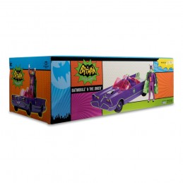 DC RETRO BATMAN '66 BATMOBILE CON JOKER ACTION FIGURE MC FARLANE