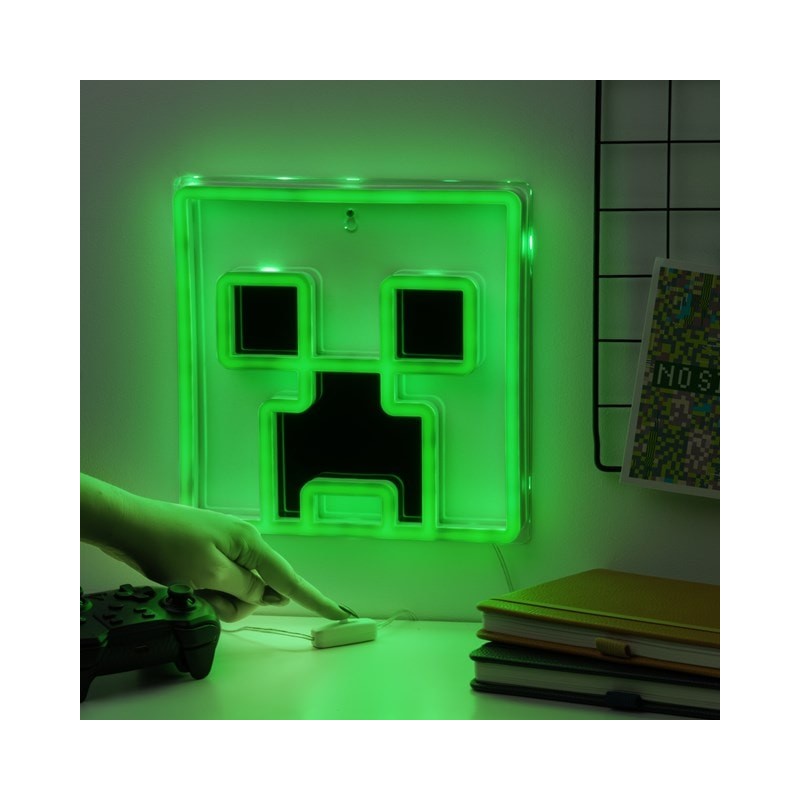 MINECRAFT CREEPER LED NEON LIGHT LAMPADA PALADONE PRODUCTS