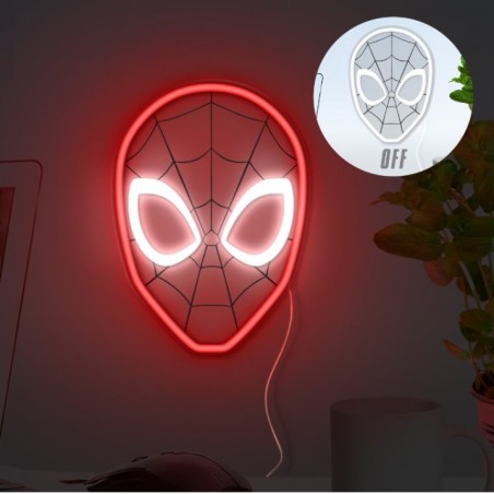 SPIDER-MAN MASK LED NEON LIGHT LAMPADA