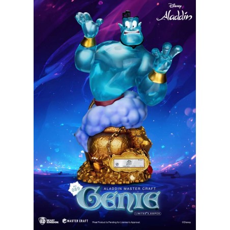 DISNEY ALADDIN GENIE MASTER CRAFT STATUA RESINA FIGURE