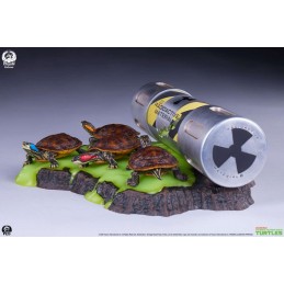 PCS PREMIUM COLLECTIBLES STUDIOS TEENAGE MUTANT NINJA TURTLES ORIGINS LIFE SIZED DIORAMA LED STATUE