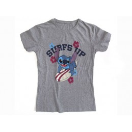 MAGLIA T SHIRT DONNA LILO AND STITCH SURFS UP STITCH