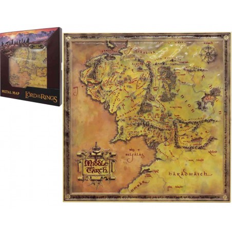 THE LORD OF THE RINGS METAL MAP REPLICA