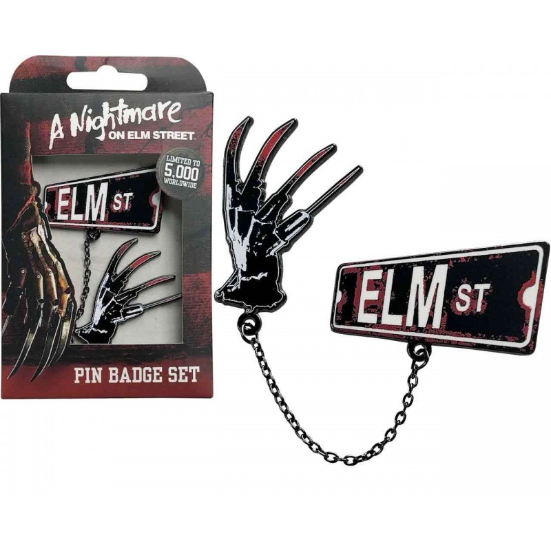 NIGHTMARE ON ELM STREET PIN BADGE SPILLA FANATTIK