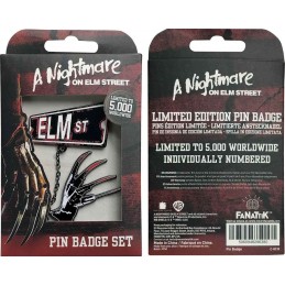 NIGHTMARE ON ELM STREET PIN BADGE SPILLA FANATTIK