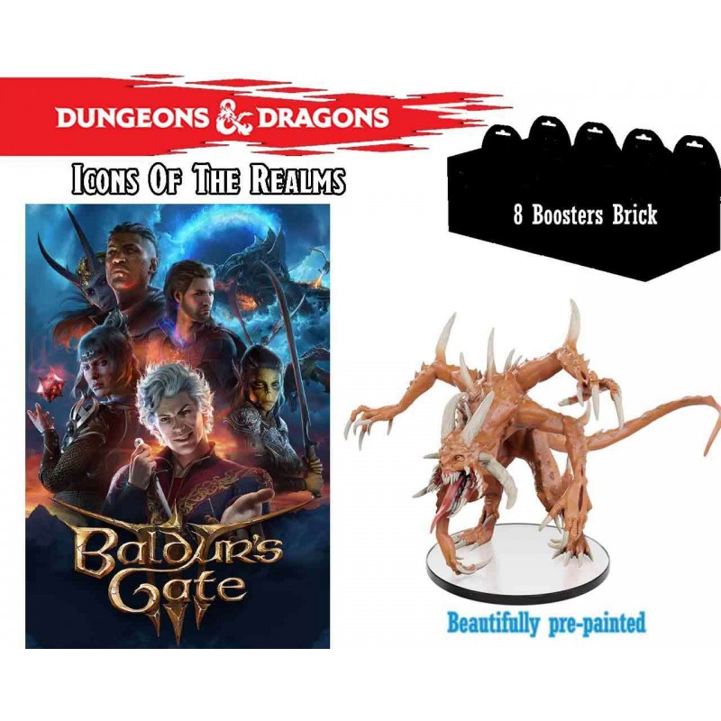 ICONS OF THE REALMS BALDURE'S GATE 8X BOOSTER BRICK MINIATURE WIZKIDS