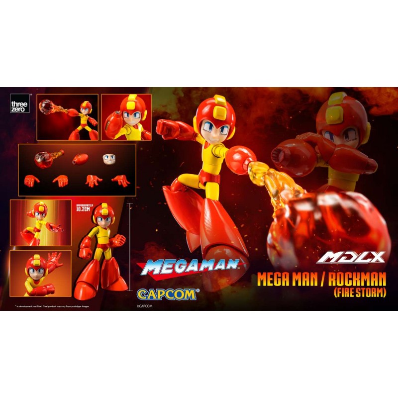 MEGAMAN ROCKMAN FIRE STORM MDLX ACTION FIGURE THREEZERO