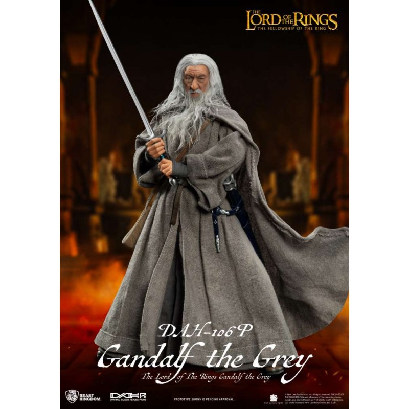 BEAST KINGDOM THE LORD OF THE RINGS DARK GANDALF THE GREY DAH-106 P ACTION FIGURE