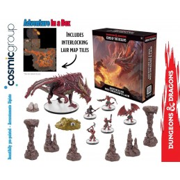 WIZKIDS ICONS OF THE REALMS ADVENTURE IN A BOX RED DRAGON'S LAIR SET MINIATURES