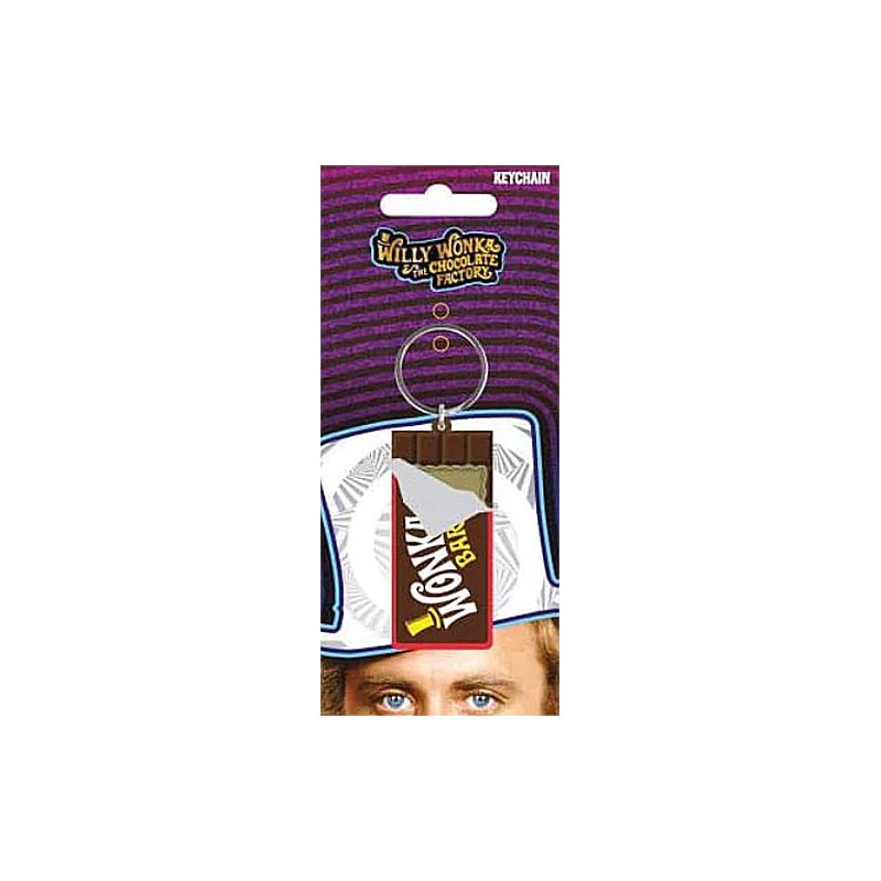 PYRAMID INTERNATIONAL WILLY WONKA AND THE CHOCOLATE FACTORY BAR RUBBER KEYCHAIN