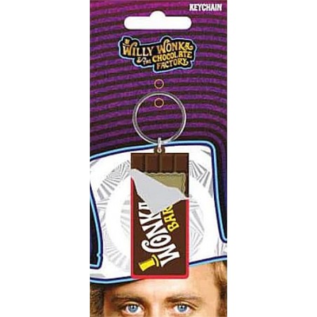 WILLY WONKA AND THE CHOCOLATE FACTORY BAR RUBBER KEYCHAIN