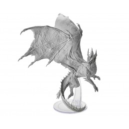 DUNGEONS AND DRAGONS NOLZUR'S UNPAINTED ADULT RED DRAGON MINIATURE FIGURE WIZKIDS