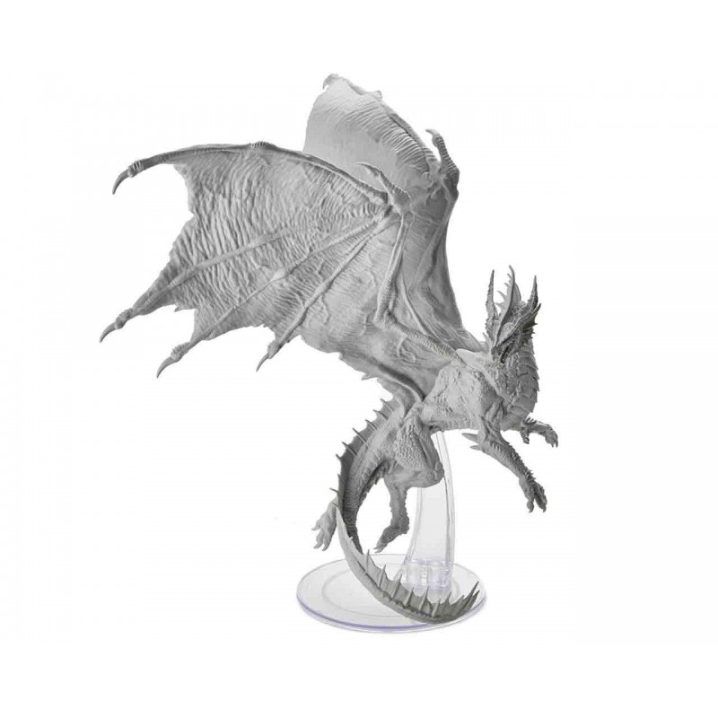 WIZKIDS DUNGEONS AND DRAGONS NOLZUR'S UNPAINTED ADULT RED DRAGON MINIATURE FIGURE