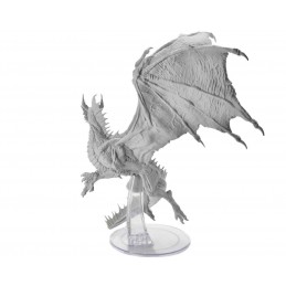 DUNGEONS AND DRAGONS NOLZUR'S UNPAINTED ADULT RED DRAGON MINIATURE FIGURE WIZKIDS