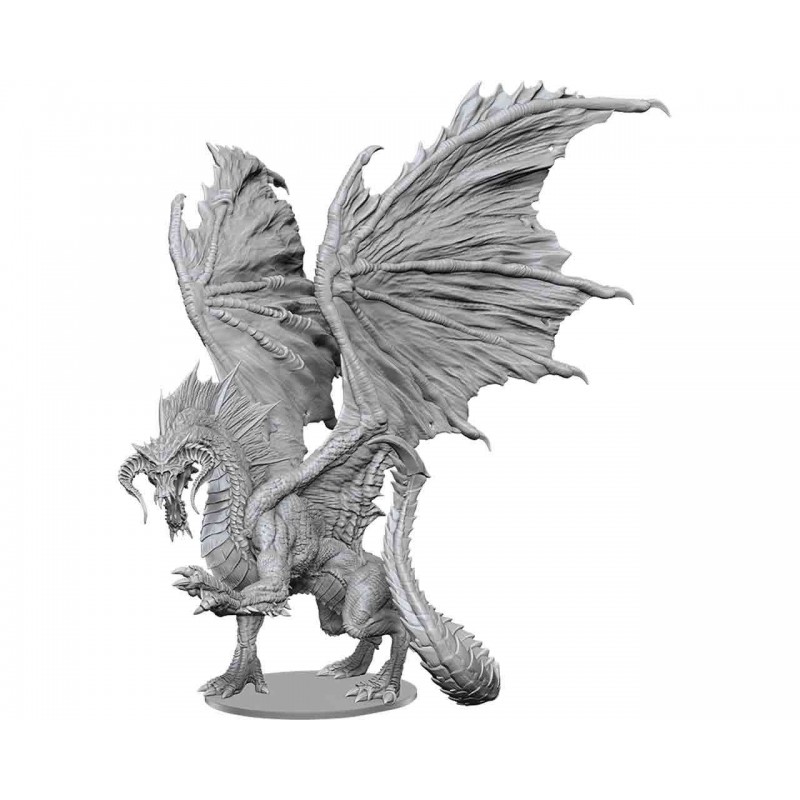 DUNGEONS AND DRAGONS NOLZUR'S UNPAINTED ADULT BLACK DRAGON MINIATURE THE ARMY PAINTER