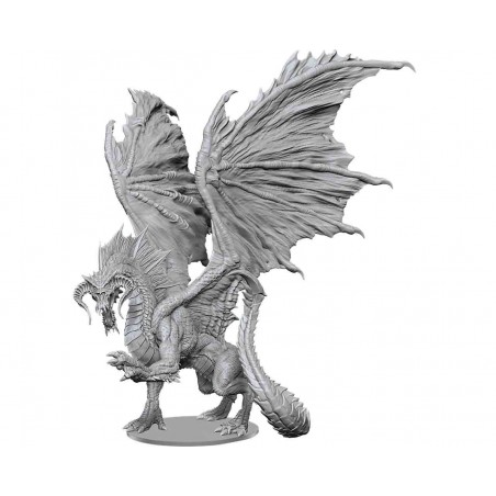 DUNGEONS AND DRAGONS NOLZUR'S UNPAINTED ADULT BLACK DRAGON MINIATURE