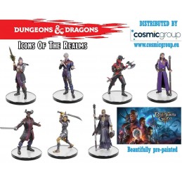 ICONS OF THE REALMS BALDUR'S GATE 3 CHARACTERS SET 7X MINIATURE WIZKIDS