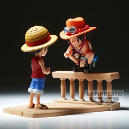 ONE PIECE WCF LOG STORIES LUFFY & PORTGAS STATUA FIGURE BANPRESTO