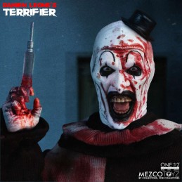 TERRIFIER ART THE CLOWN ONE:12 DELUXE ACTION FIGURE MEZCO TOYS