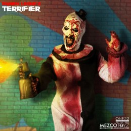 TERRIFIER ART THE CLOWN ONE:12 DELUXE ACTION FIGURE MEZCO TOYS