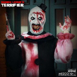 TERRIFIER ART THE CLOWN ONE:12 DELUXE ACTION FIGURE MEZCO TOYS