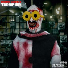 TERRIFIER ART THE CLOWN ONE:12 DELUXE ACTION FIGURE MEZCO TOYS