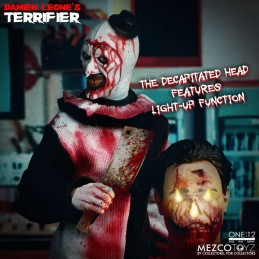 TERRIFIER ART THE CLOWN ONE:12 DELUXE ACTION FIGURE MEZCO TOYS