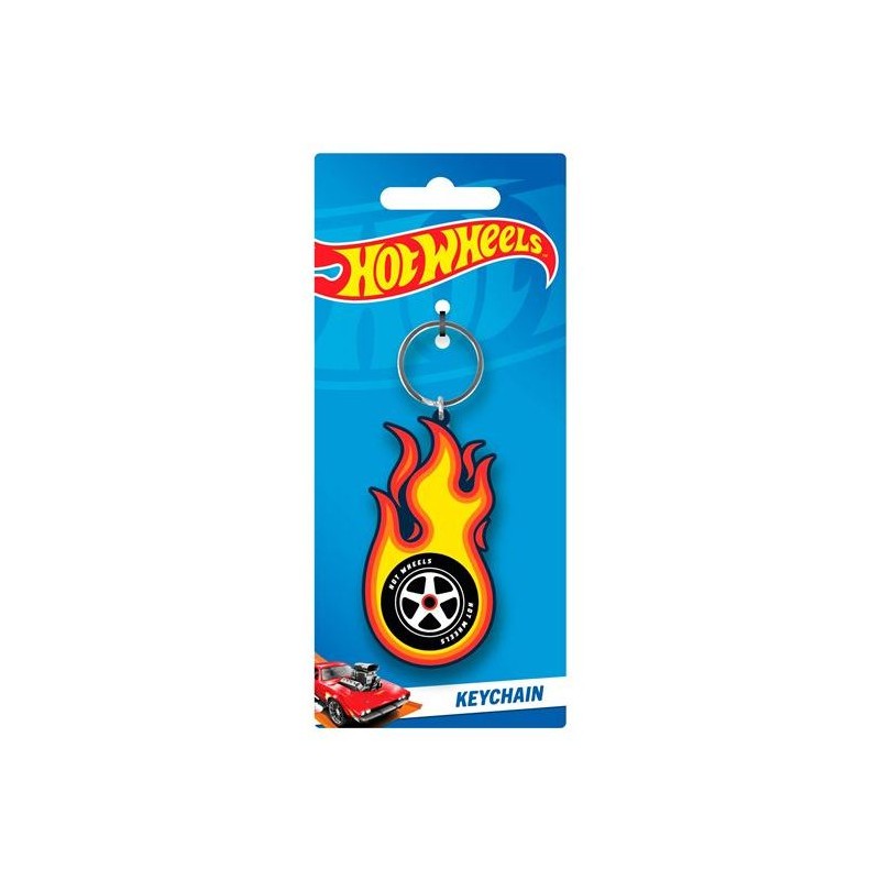 PYRAMID INTERNATIONAL HOT WHEELS BURNING TYRE KEYCHAIN