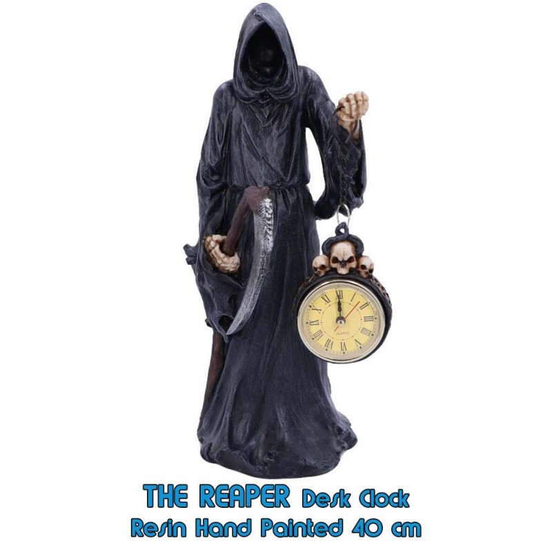 NEMESIS NOW THE REAPER DESK CLOCK RESIN HAND PAINTED 40CM FIGURE