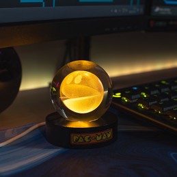 PAC-MAN CRYSTAL BALL LIGHT LAMPADA FIZZ CREATIONS