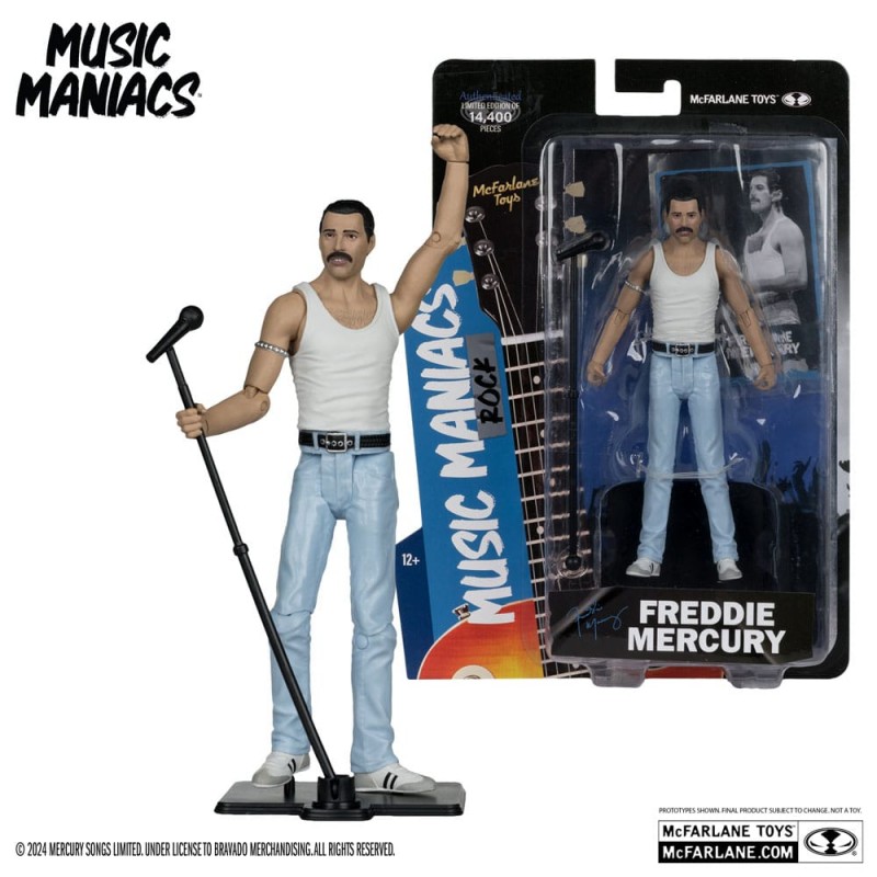 MC FARLANE QUEEN MUSIC MANIACS ROCK FREDDIE MERCURY 15CM ACTION FIGURE