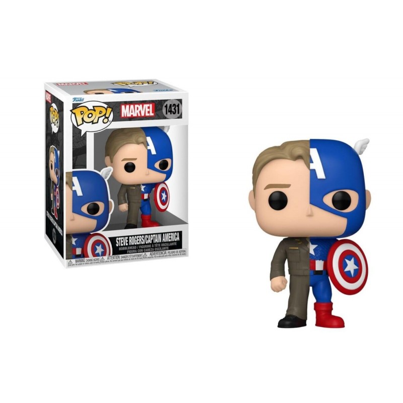 FUNKO FUNKO POP! MARVEL STEVE ROGERS CAPTAIN AMERICA BOBBLE HEAD FIGURE