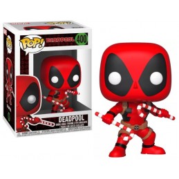 FUNKO POP! DEADPOOL 400 DEADPOOL WITH CANDY CANES BOBBLE HEAD FIGURE FUNKO