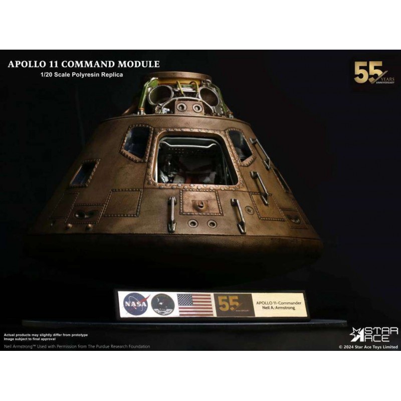 STAR ACE APOLLO 11COMMAND MODULE 1/20 SCALE REPLICA 55TH ANNIVERSARY