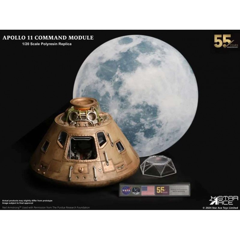 STAR ACE APOLLO 11COMMAND MODULE 1/20 DLX SCALE REPLICA 55TH ANNIVERSARY