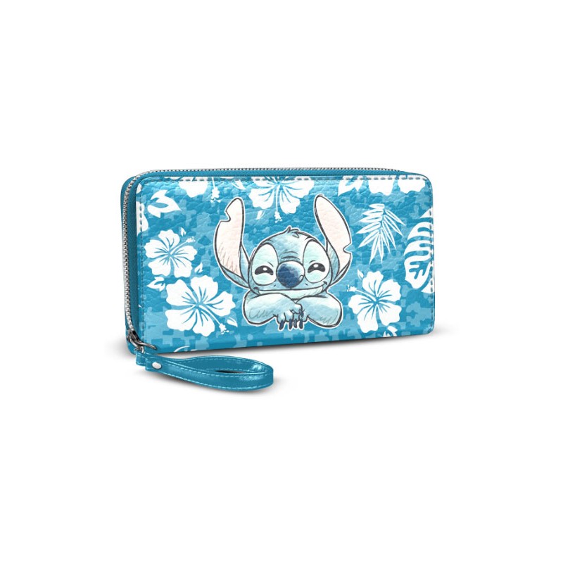 LILO AND STITCH ALOHA BLUE PORTAFOGLIO ZIP DONNA KARACTERMANIA