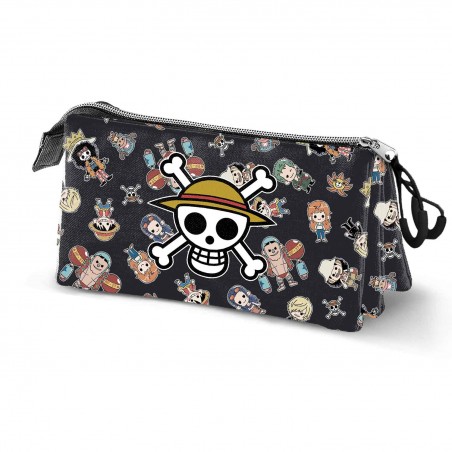 ONE PIECE CHARACTERS SKULL TRIPLE PENCIL CASE