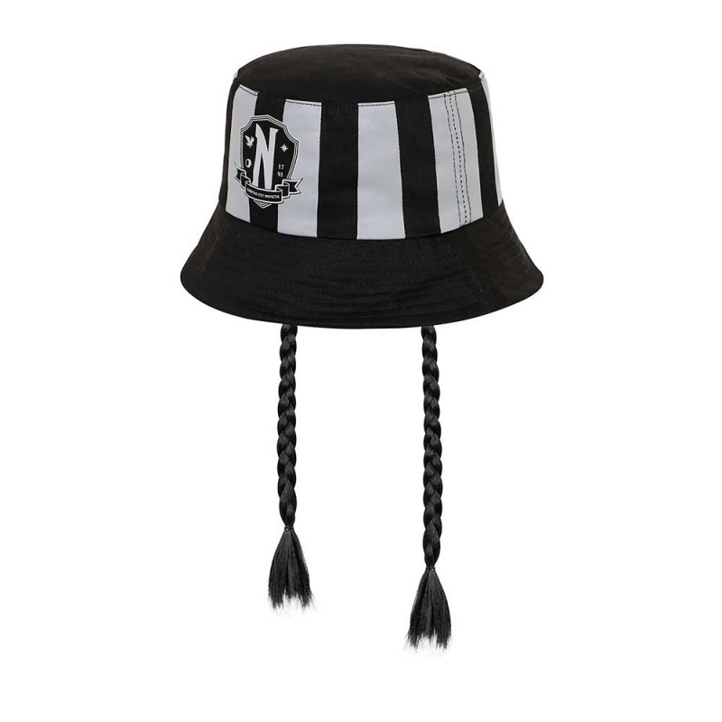 KARACTERMANIA WEDNESDAY ADDAMS NEVERMORE CHILD'S HAT WITH BRAIDS