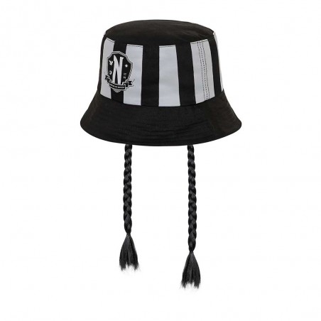 WEDNESDAY ADDAMS NEVERMORE CHILD'S HAT WITH BRAIDS