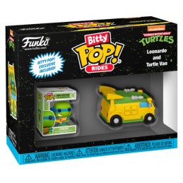 FUNKO FUNKO BITTY POP! RIDES TEENAGE MUTANT NINJA TURTLES LEONARDO AND TURTLE VAN VINYL MINI FIGURES