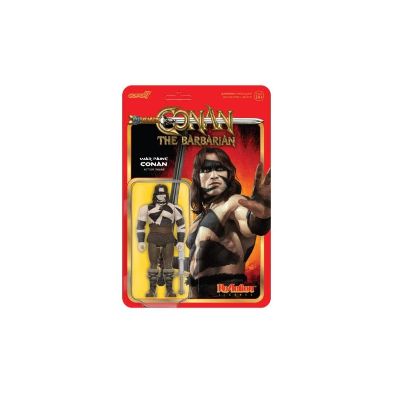 SUPER7 CONAN THE BARBARIAN CONAN WAR PAINT VERSION REACTION ACTION FIGURE